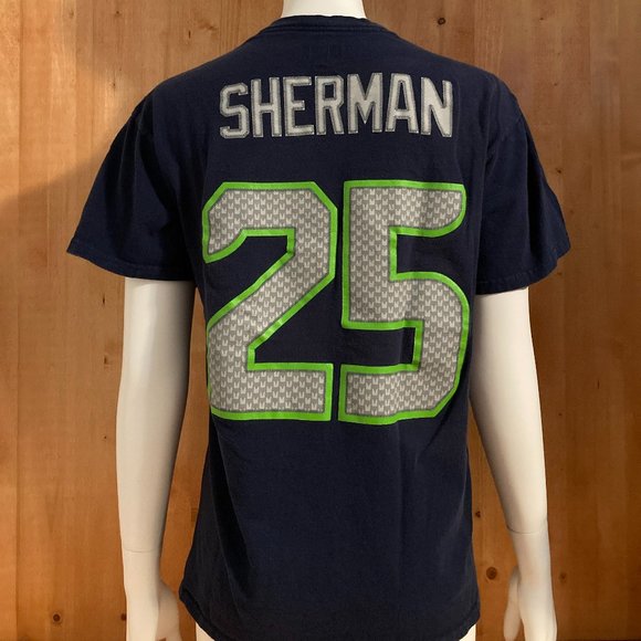 NFL RICHARD SHERMAN SEAHAWKS Graphic Print YOUTH T-Shirt Tee Shirt M MD Medium - Picture 5 of 6